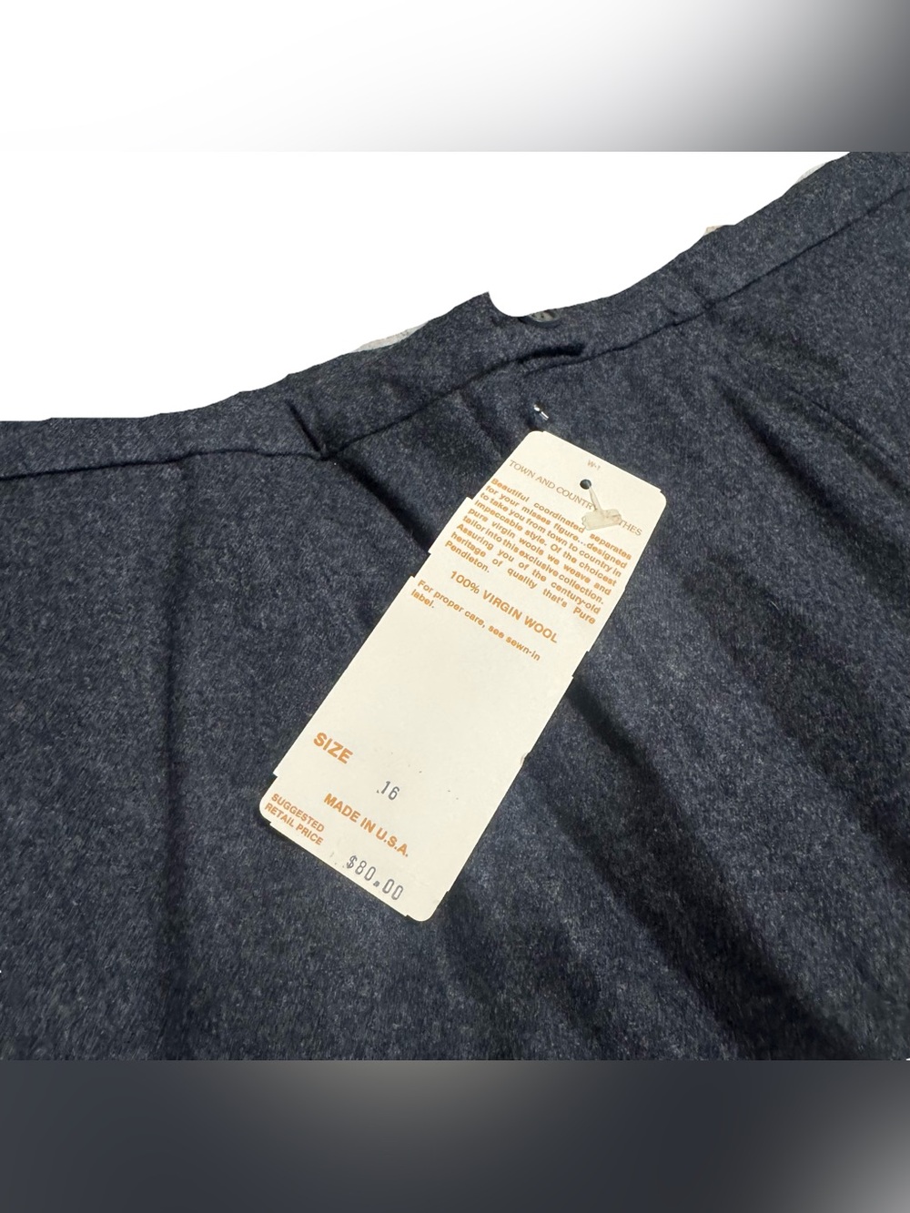 Pendleton Women's Wool Trouser Pant Size 30 Satin Lined Straight Vintage NWT - Picture 5 of 6